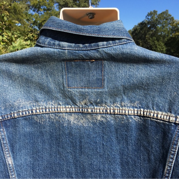 Levi Strauss Stone Wash Acid Wash Denim Mens Jacket Sz 2XL - Picture 7 of 10